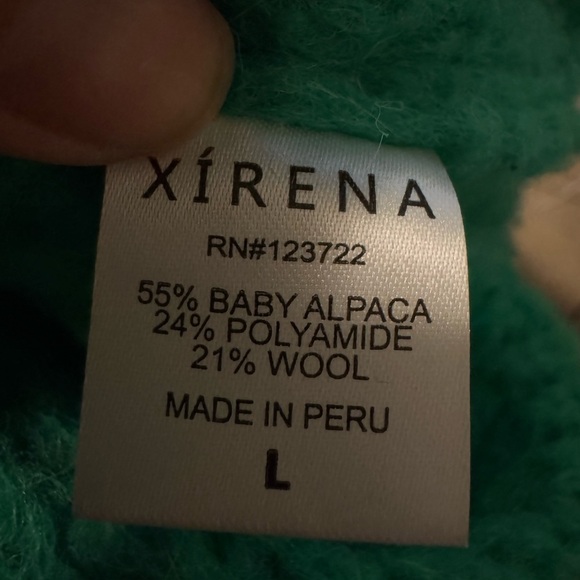 Xirena kenden alpaca blend sweater in green L - Picture 4 of 9